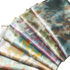 By Yard Soft Satin Fabric Material Lining Geometric Charmeuse Abstract