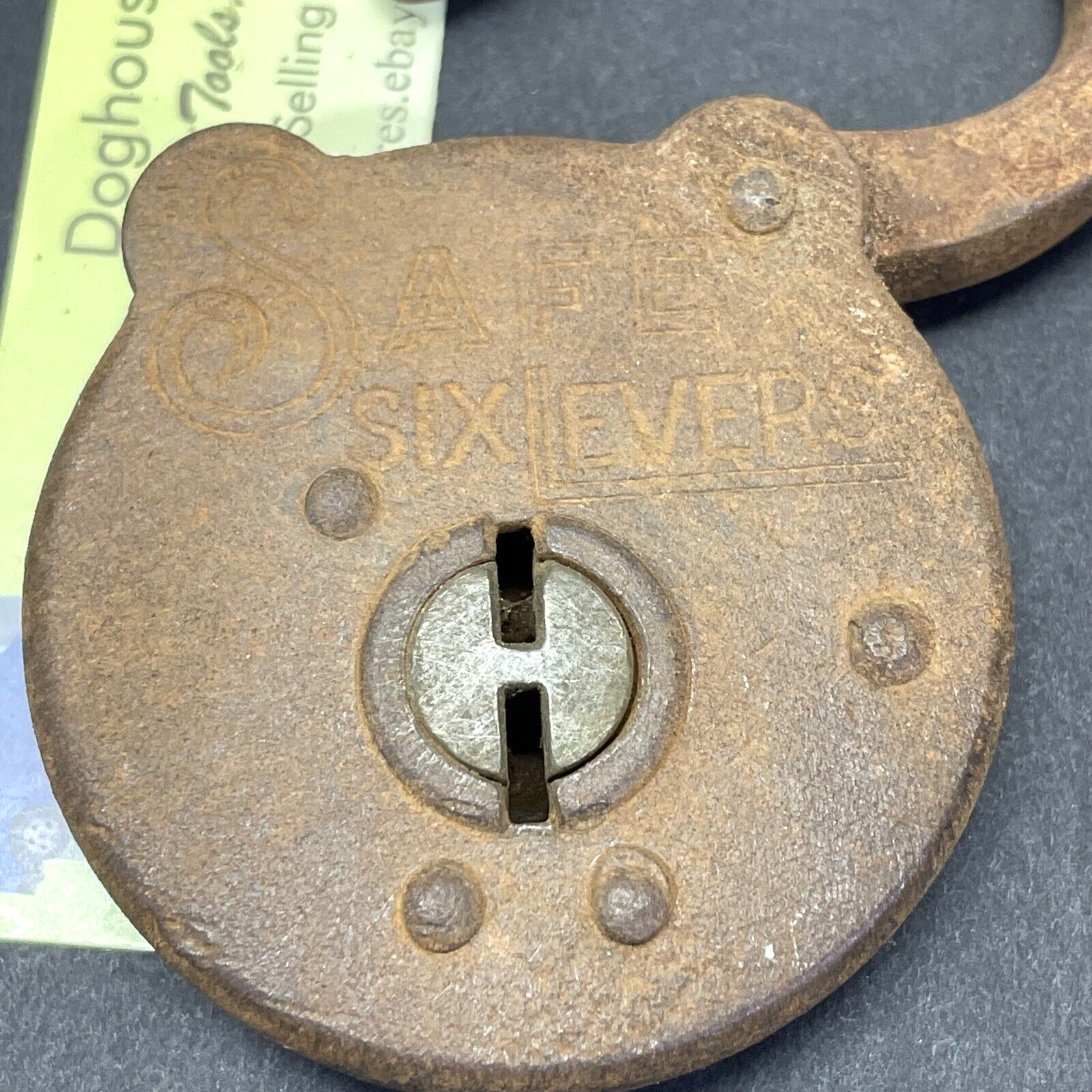 Vintage Safe Six Lever Padlock, Made In USA, Open But No Key, Free US Ship