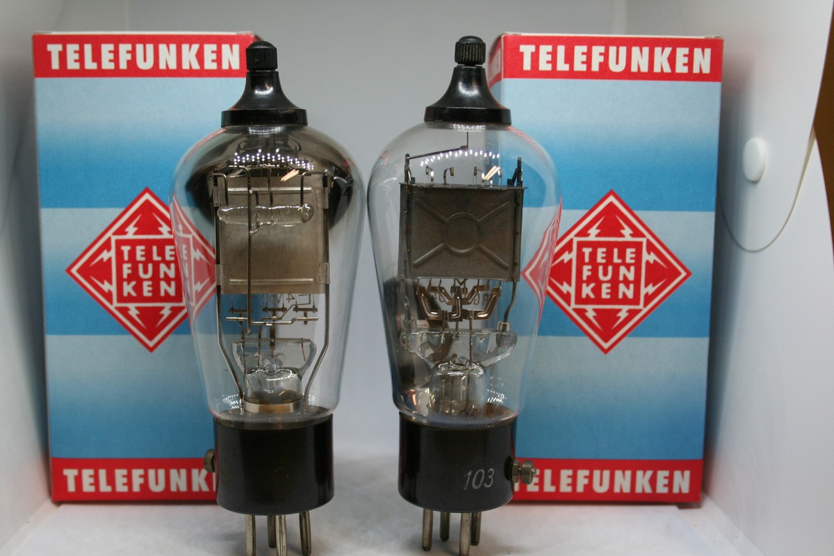 RGN1404 TELEFUNKEN tube MATCHED PAIR RECTIFIER MONO-PLATE NOS