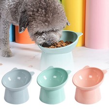 Elevated Cat Dog Pet Bowl Feeder Food Water Raised Lifted Stand Bowls Gift AE