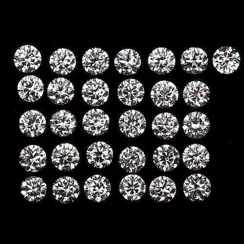 101 PCS Loose Lab Grown CVD Diamond 3.00 MM Round D Color, IF CLARITY Certified - Image 1 of 4