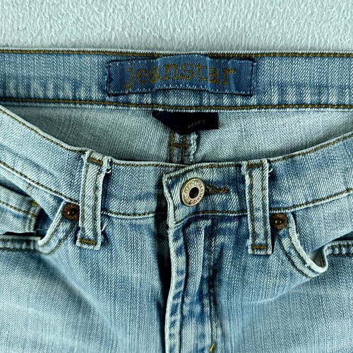 Jeanstar Women Jeans Blue Tag Size 8 (28x30) Low Rise Flared Stretch Denim - Picture 10 of 15