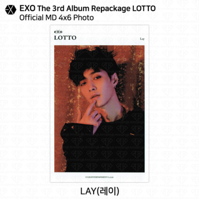 EXO The 3rd Album Repackage Lotto Official MD 4x6 Photo KPOP