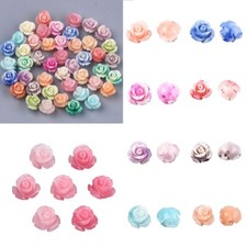 100 pcs Dyed Flower Synthetic Coral Beads Crafts For Jewelry Making 10x10.5x8mm