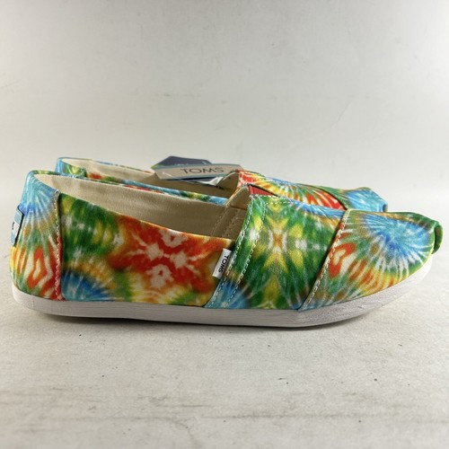 Toms Alpargata Women’s Shoes Fiesta Red Tie Dye Canvas Sneakers Size 7.5 - 第 1/9 張圖片