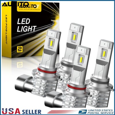 Auxito 9005+9006 Combo LED Headlight 400W 720000LM High/Low Beam 6500K Bulbs Kit