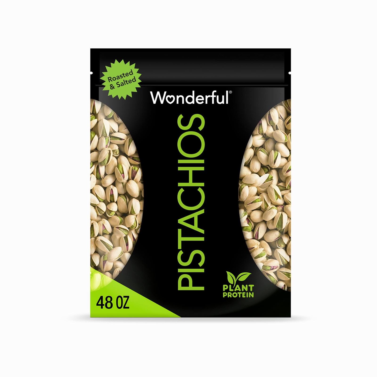 Wonderful Pistachios In-Shell Roasted & Salted Nuts 48 oz Resealable Bag
