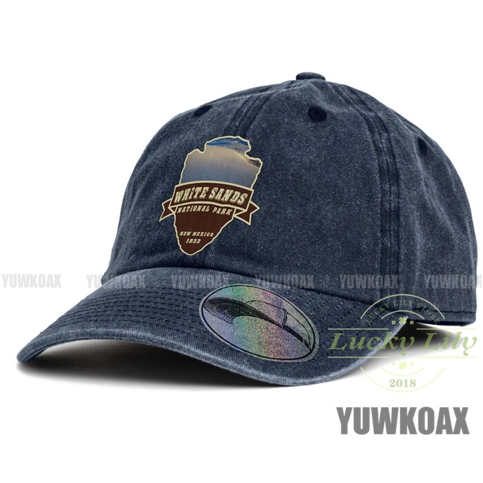 WHITE SANDS ♥ Denim-like jacquard ball cap Tarbes Supreme Multi Type Jacquard Denim 6-Panel (FW22) - $48