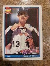 Topps 1991 ERROR 40 Years of Baseball White Sox OZZIE GUILLEN#620 Rare 