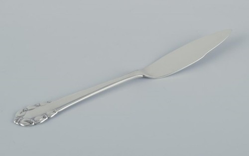 Georg Jensen, complete twelve-person ‘Lily of the Valley’ fish cutlery. - Picture 5 of 7