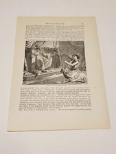 David Playing Before Saul c. 1894 Print / engraving
