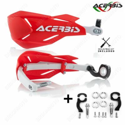 Paar Handprotektoren ACERBIS X-Factory Rot Für Aprilia 125 Tuareg Wind 1990-2017