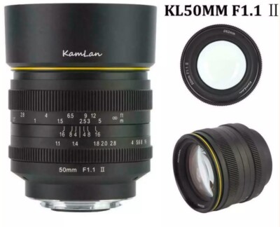KamLan 50mm F1.1 II APS-C Large Aperture Manual Focus Lens for Mirrorless Camera