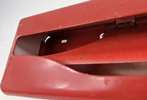 VTG Red Scott Metal Wall Mount Paper Towel Holder Dispenser Cabinet Shop Garage - Picture 11 of 13