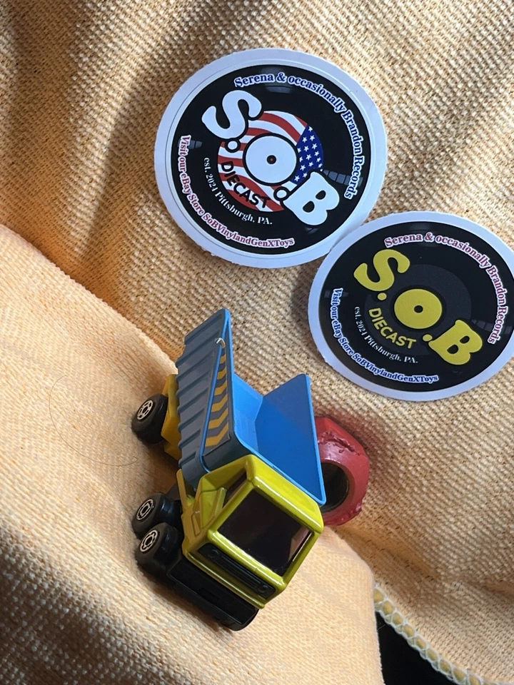 Camión de volteo articulado Lesney Matchbox 1973 n.º 50 azul fundido a presión usado excelente estado Foto 3 de 4