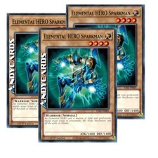 3x ELEMENTAL HERO SPARKMAN (Sparkman Eroe Elementale) Comune • STAS EN001 • 1Ed