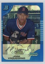 2005 Bowman Chrome First Year Blue Refractor 39/150 Jose Vaquedano #183 0q3