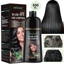 500ml Hair Dye Shampoo 3 in 1 Hair Shampoo Instant Hair Dye Natural Ingredients