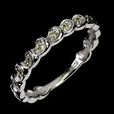 925 Sterling Silver Ring Round Peridot 1.5mm Natural Gemstone Jewelry Size 8
