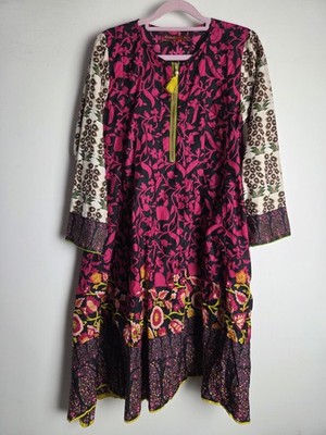 *Defekt* Khaadi Pret Designer Kleid Kurta Größe Small 10 Pakistanisch