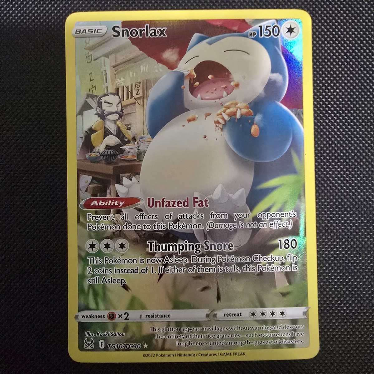 Snorlax TG10/TG30 Swsh11: Lost Origin Trainer Gallery Holo Snorlax TG10/TG30 Swsh11: Lost Origin Trainer Gallery Holo