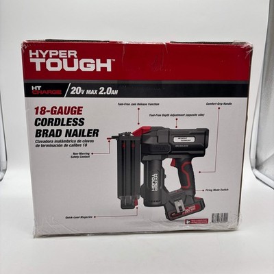 New HyperTough CCT18BWT 20V MAX DC 18-Gauge Cordless Brad Nailer