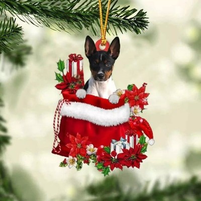 Rat Terrier Dog Gift Bag Christmas Rat Terrier Dog Xmas Car Ornament GLC056601