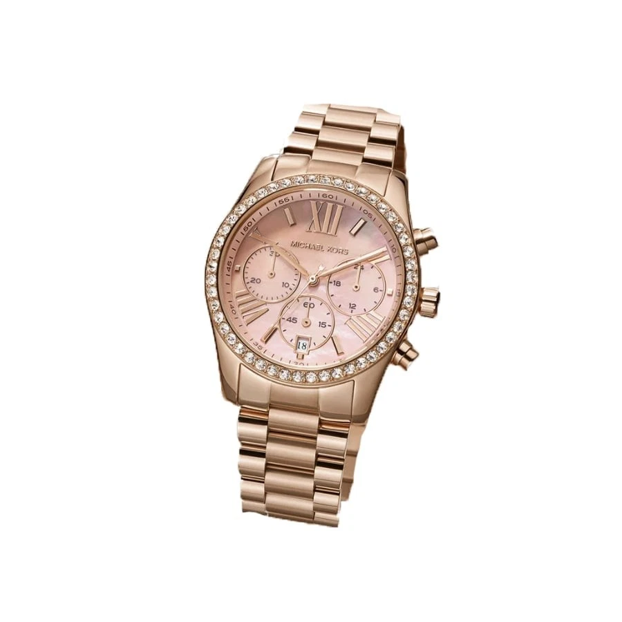 Damenuhr MICHAEL KORS LEXINGTON MK7242 Chrono Edelstahl Gold Rose - Bild 1 von 1