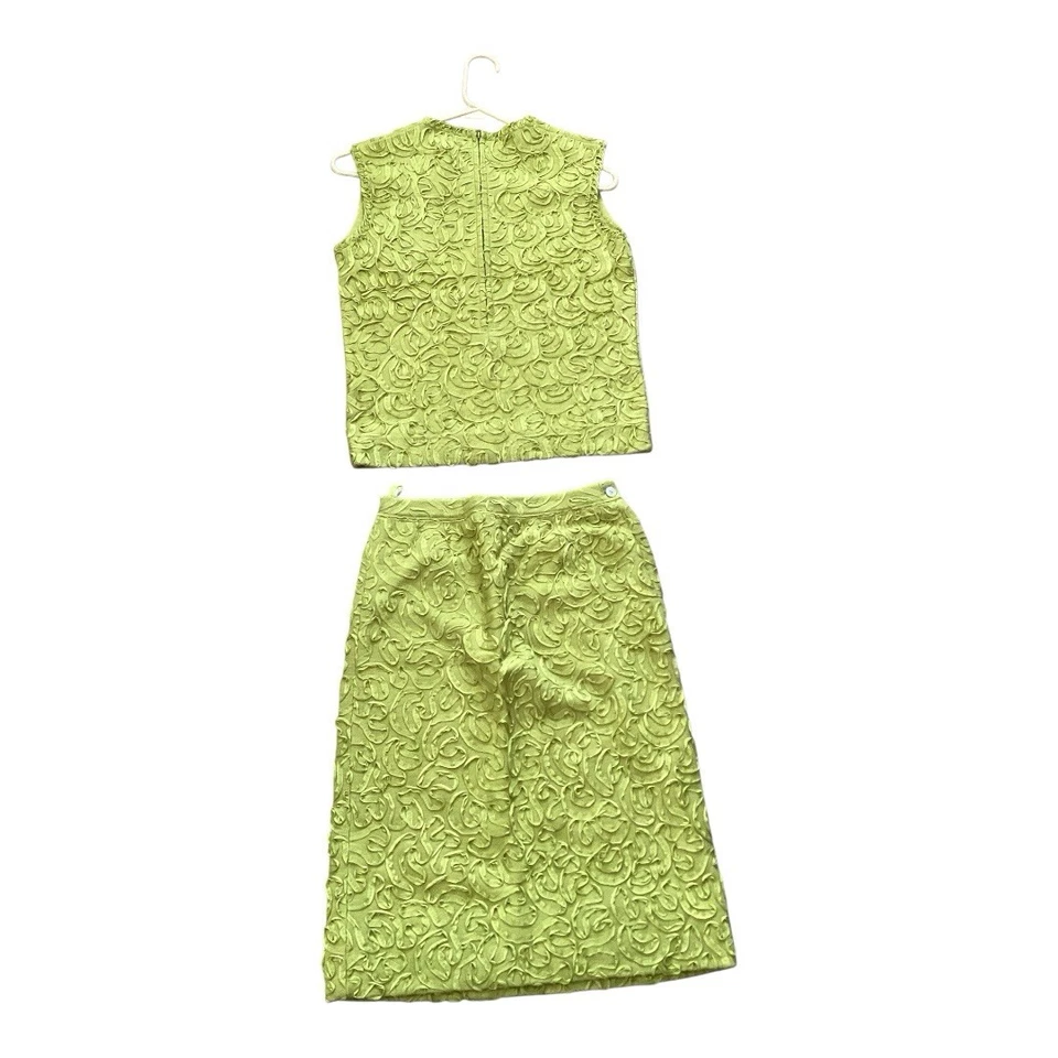 Винтажный 50-х 60-х 70-х Apollo Нью-Йорка лайм зеленый юбка комплект S/M - Изображение 2 из 4