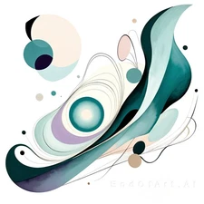 Geometric Abstraction Dynamic Flow Abstract Canvas Wall Art Picture