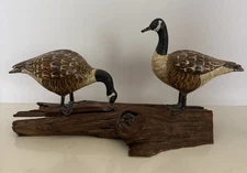 RARE 2 Decoy BILL FAIX 1981 Canadian Goose North East, MD Chesapeake Bay Signed