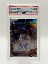 2022 Bowman George Valera Refractor Auto CPA-GV Guardians /499 PSA 9