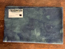 Jan's Primitive Rug Hooking Applique Wool Fabric 17" x 27" Blue Dark Blue Dyed
