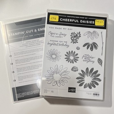 Stampin' Up! Cheerful Daisies Photopolymer Cling Stamp Set & Dies Flowers 161290