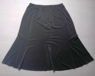 Vintage Notations Black Skirt Pull On Elastic Waist Size Medium Made In The USA