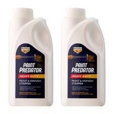 2x Bartoline Paint Predator Heavy Duty Paint & Varnish Stripper Non-Drip 1L