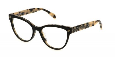 Blumarine Brille VBM846V Top schwarz + Havanna 53/18/140 Damen