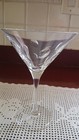 Signed Christofle Cluny French Crystal Martini Cocktail Glass Bubble Pattern — photo 5