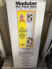 Ideal Pet Products Modular Pet Patio Door Extra Large White Aluminum NIB