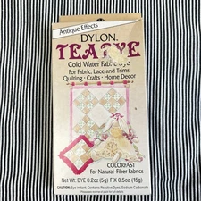 Dylon Tea Dy e Cold Water Antiqu e Aging Efffect Fabric Dye Powder Craft Costume