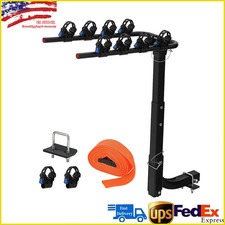 4-Bike Carrier Rack Hitch Mount 2" Receiver Bicycle Foldable For Car SUV Truck