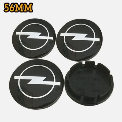 4x 56mm Für OPEL Radkappen Nabendeckel Alufelgen Wheel Caps Felgendeckel Schwarz