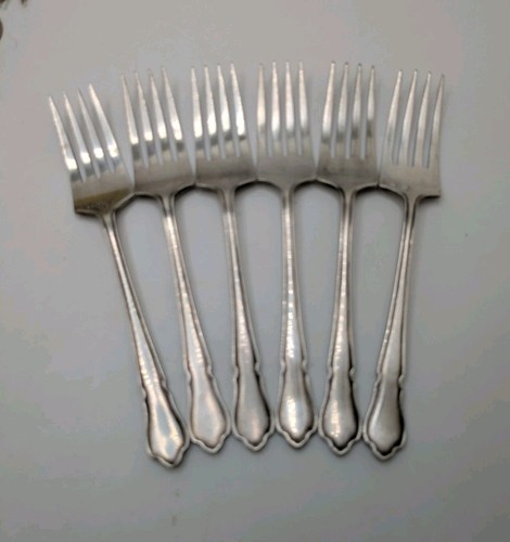 Vintage sei forchette da dessert S&B EPNS AI 5 pollici placcate argento - posate - Foto 3 di 6