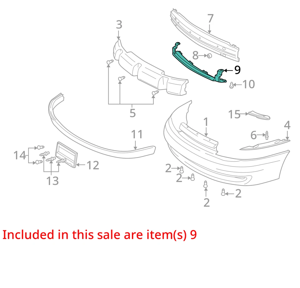 SE ADAPTA A 2000-2002 SATURN L100 L200 ABSORBEDOR FRT BPR FASCIA 90584239 - NUEVO OEM Foto 2 de 3