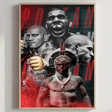 Alex Pereira UFC Champion Fight Collage Art Poster