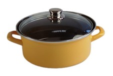 Schwerter Email Bratentopf 24cm ocker