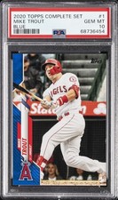2020 TOPPS COMPLETE SET BLUE #1 MIKE TROUT PSA 10