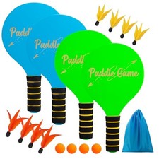 TEILLNET Paddle Ball Set, Outdoor Games for Adults and Beach Paddle Ball Set