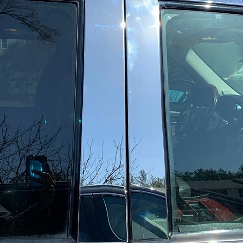 Cubierta de puerta con moldura de pilar cromado poste espejado para Acura TSX 2008-2015 6 PIEZAS/juego Foto 3 de 4