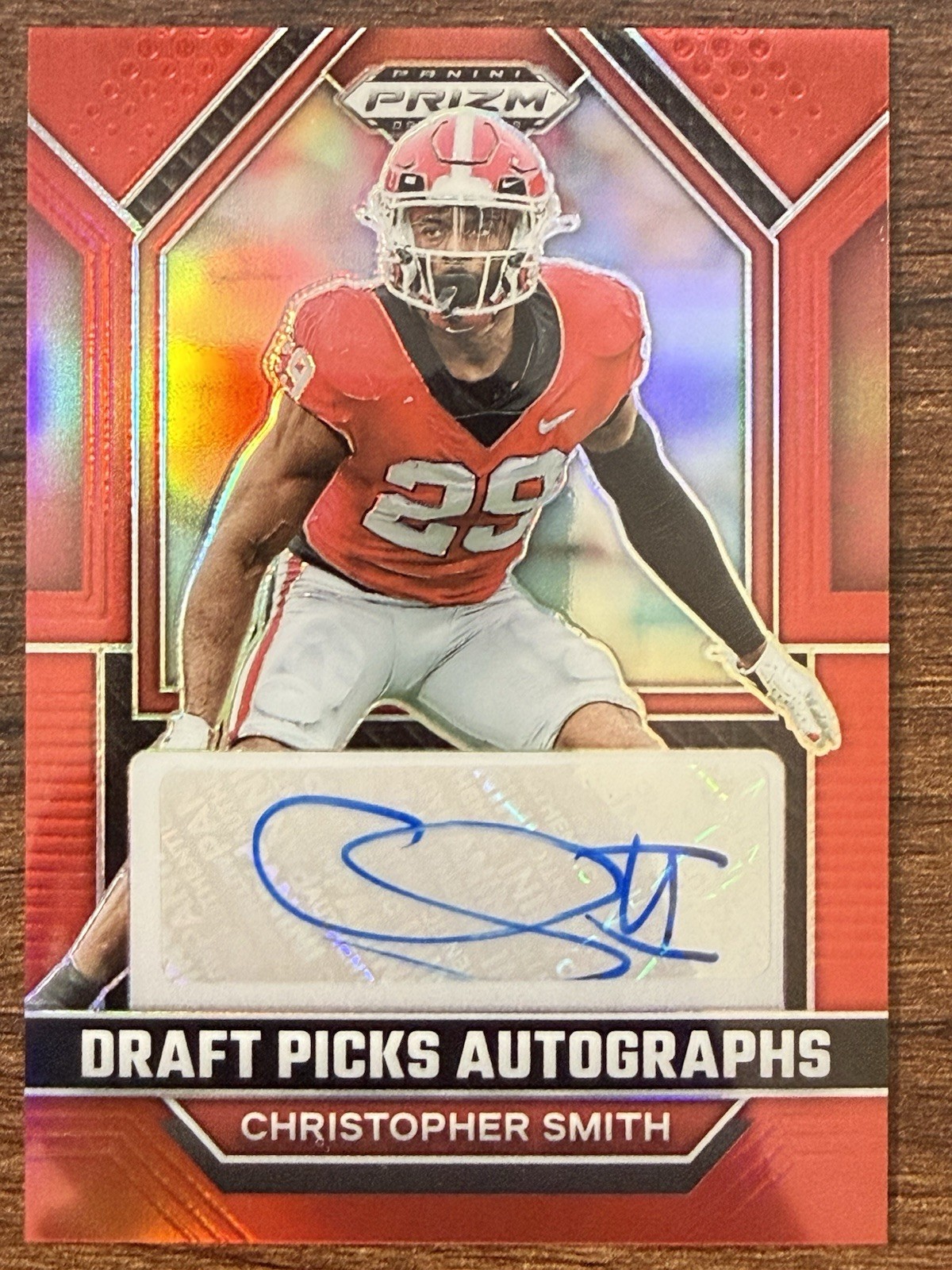 Christopher Smith Panini Prizm Draft Picks Draft Picks Autographs #DPACHS Red